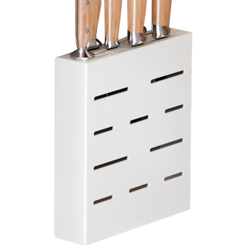 Punch-liberum spatio aluminium culina eculeo album simplex cultro possessor