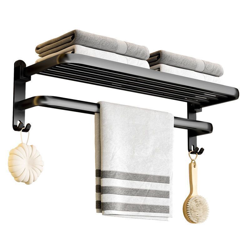 Nigrum Punch-Free Wall-mounted Foldable linteum eculeo balneum linteum rack